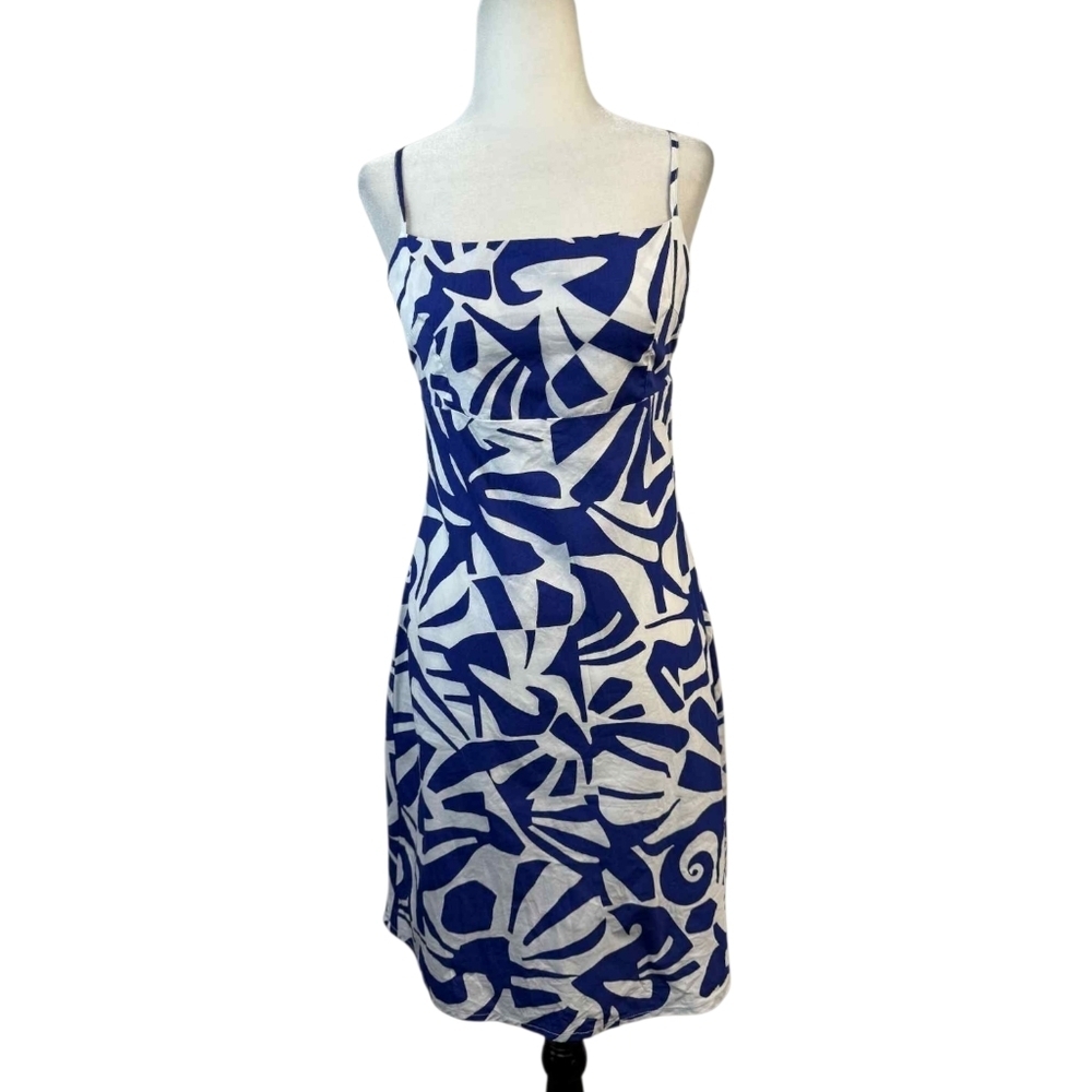 GOA abstract Print open back cotton mini dress